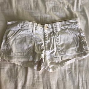 Hollister SoCal Stretch Low Rise White Shorts